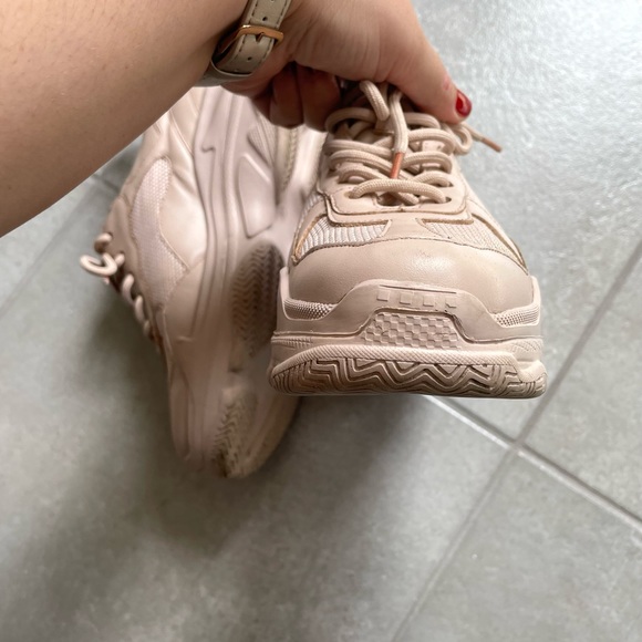 THE WISHBONE COLLECTION / PINK PLATFORM SNEAKERS - Picture 3 of 7